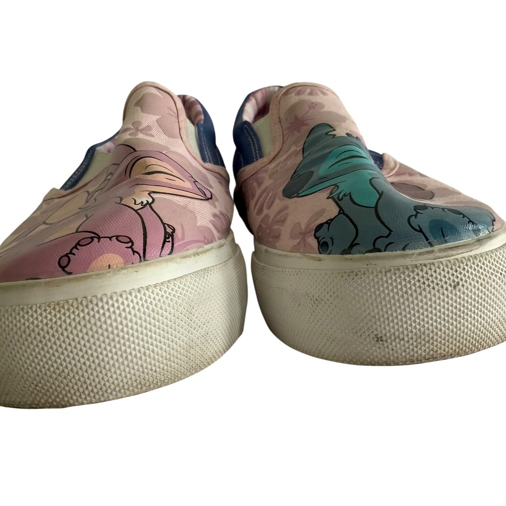 DISNEY LILO & ANGEL Low Top Ladies‎ Slip On Pink Sneakers, 6 - Picture 6 of 8